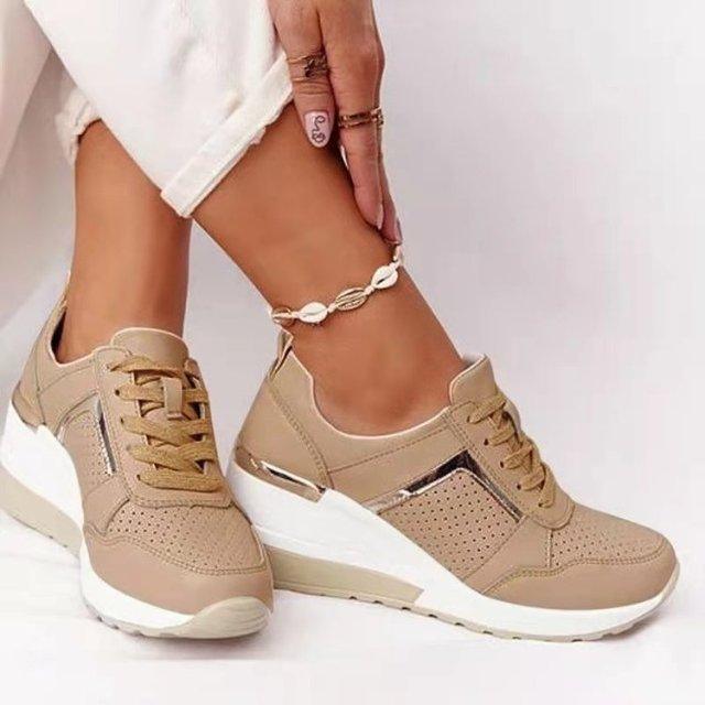 Zapatillas de Plataforma Elegantes para Mujer con Detalle de Cremallera