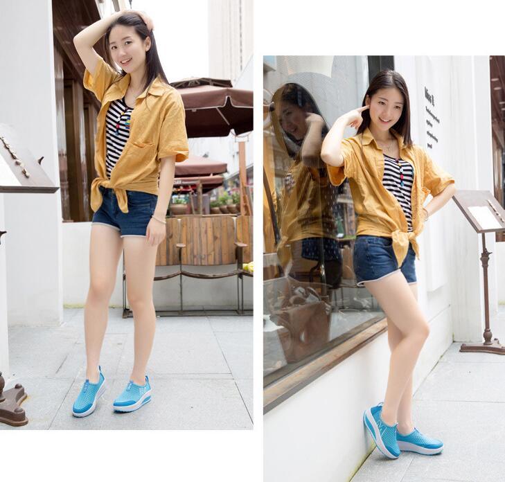 Elevate Your Style with Women's Breathable Platform Sneakers - Perfect for Every Occasion - Korvel