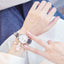 Ensemble de Montres pour Femmes avec Cadran Chat Charmant et Bracelet en Cuir Rose