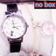 Ensemble de Montres pour Femmes avec Cadran Chat Charmant et Bracelet en Cuir Rose