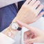 Ensemble de Montres pour Femmes avec Cadran Chat Charmant et Bracelet en Cuir Rose