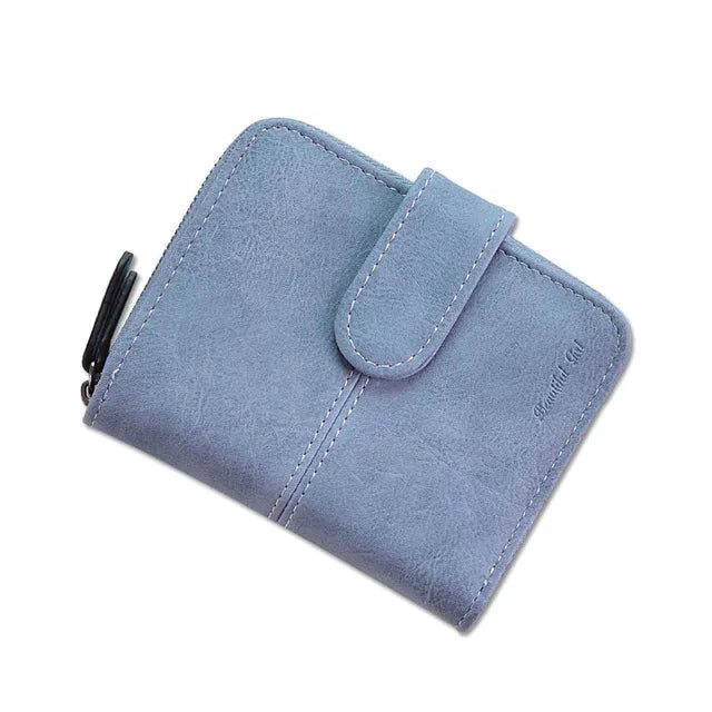 Women Cute Short Money Wallets With Zipper Female Small Wallet Lady Coin Purse Card Wallet Purses - Korvel
