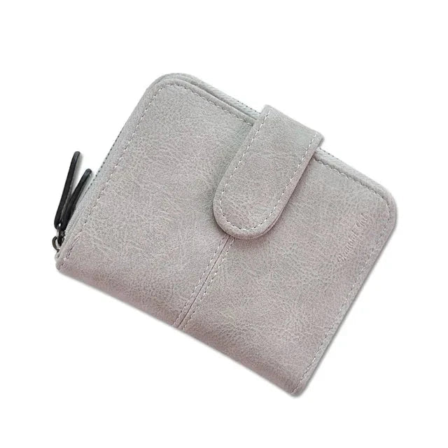 Women Cute Short Money Wallets With Zipper Female Small Wallet Lady Coin Purse Card Wallet Purses - Korvel