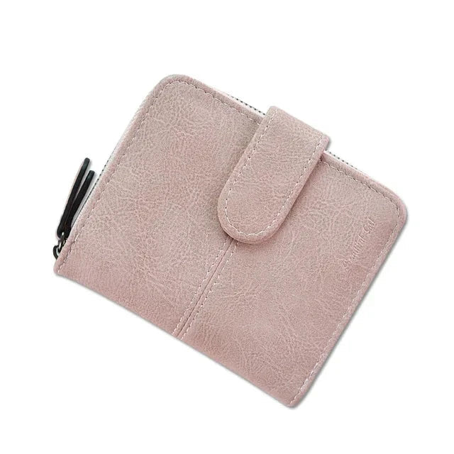 Women Cute Short Money Wallets With Zipper Female Small Wallet Lady Coin Purse Card Wallet Purses - Korvel