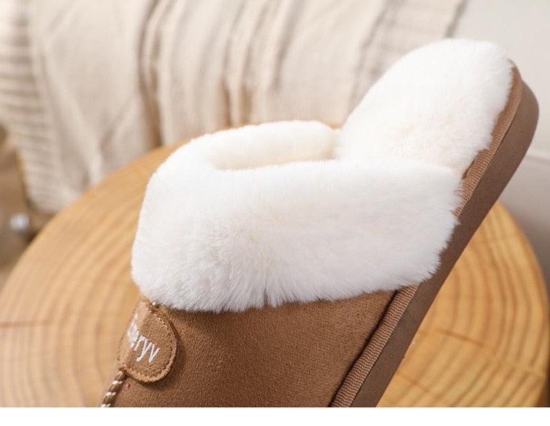 Zapatillas de piel sintética acogedoras para mujeres, ideales para uso en interiores y exteriores