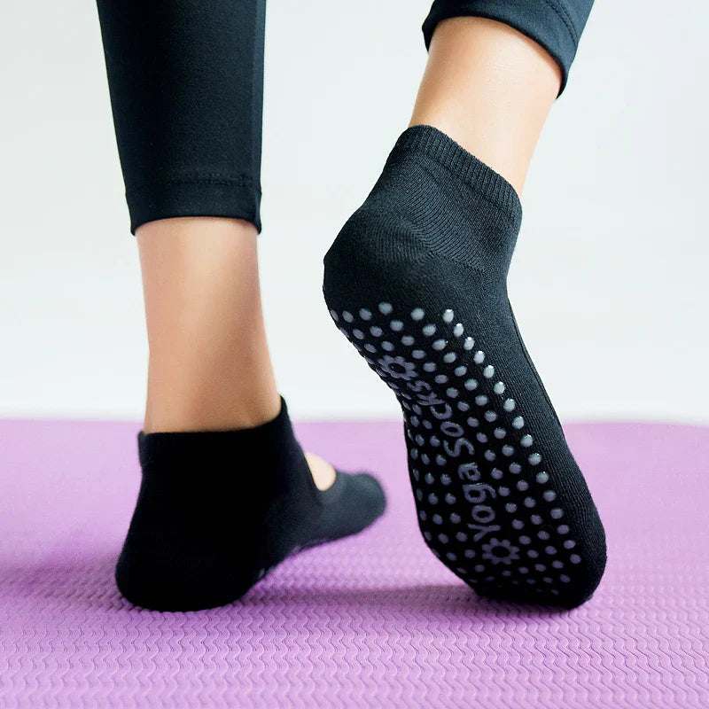 Chaussettes de Pilates Anti-Dérapantes Premium pour Femmes