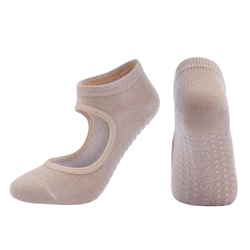 Chaussettes de Pilates Anti-Dérapantes Premium pour Femmes