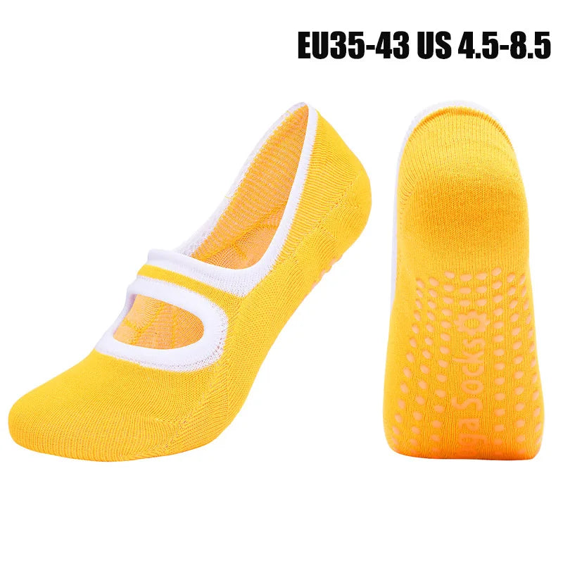 Chaussettes de Pilates Anti-Dérapantes Premium pour Femmes