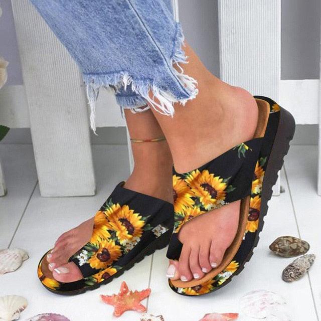 Sandales à plateforme en cuir pour femmes confortables pour l'été