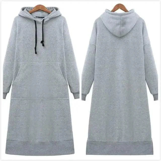 Sudadera larga casual de gran tamaño para mujer para otoño e invierno