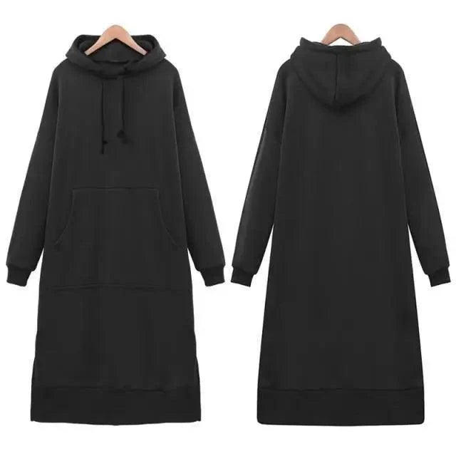 Sudadera larga casual de gran tamaño para mujer para otoño e invierno