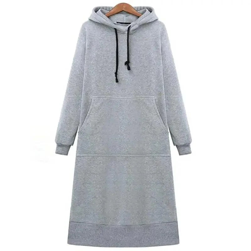 Sudadera larga casual de gran tamaño para mujer para otoño e invierno