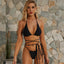 Bikini Deux Pièces Noir de Luxe avec Design à Lacets