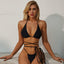 Bikini Deux Pièces Noir de Luxe avec Design à Lacets