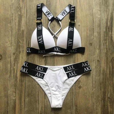 Luxury Black and White Women's Bikini Set