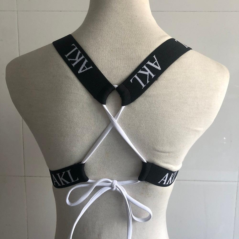 Conjunto de Bikini de Lujo en Negro y Blanco para Mujeres