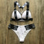 Conjunto de Bikini de Lujo en Negro y Blanco para Mujeres