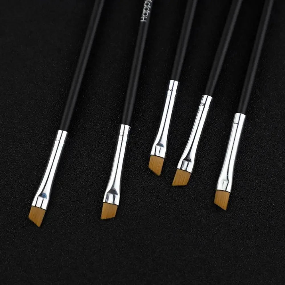 Set de Pinceles de Maquillaje Profesional de 5 Piezas para una Aplicación Impecable