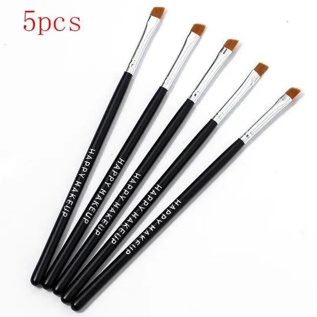 Set de Pinceles de Maquillaje Profesional de 5 Piezas para una Aplicación Impecable