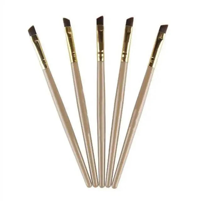 Set de Pinceles de Maquillaje Profesional de 5 Piezas para una Aplicación Impecable