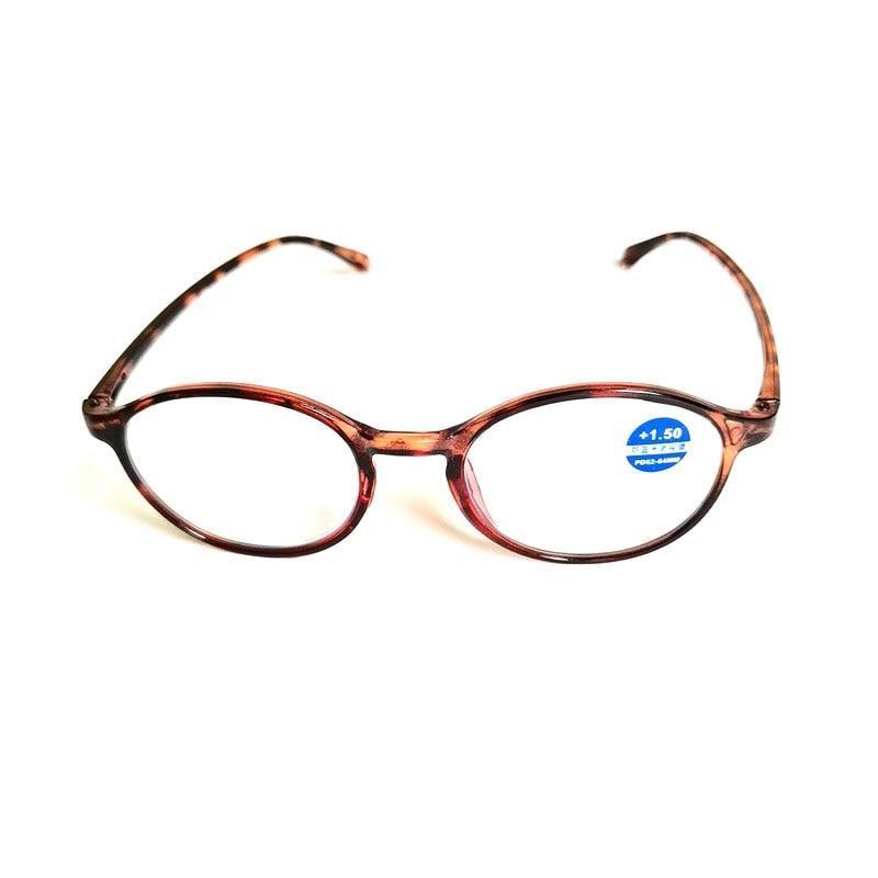 Gafas de leopardo negro redondas y elegantes para el cuidado de la vista