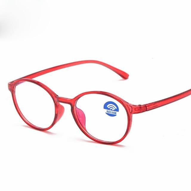 Gafas de leopardo negro redondas y elegantes para el cuidado de la vista