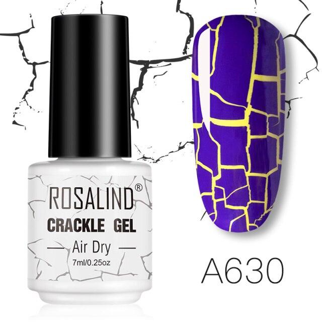 Esmalte de Uñas UV Gel de Secado Rápido Premium - Diseño Agrietado Multicolor