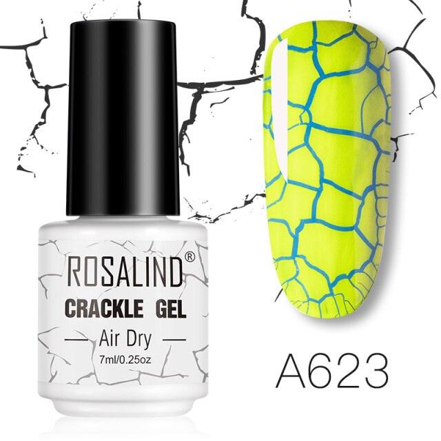 Esmalte de Uñas UV Gel de Secado Rápido Premium - Diseño Agrietado Multicolor