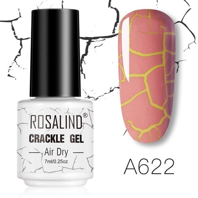 Esmalte de Uñas UV Gel de Secado Rápido Premium - Diseño Agrietado Multicolor