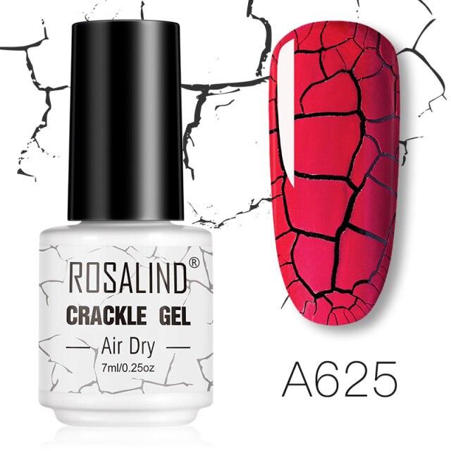 Esmalte de Uñas UV Gel de Secado Rápido Premium - Diseño Agrietado Multicolor