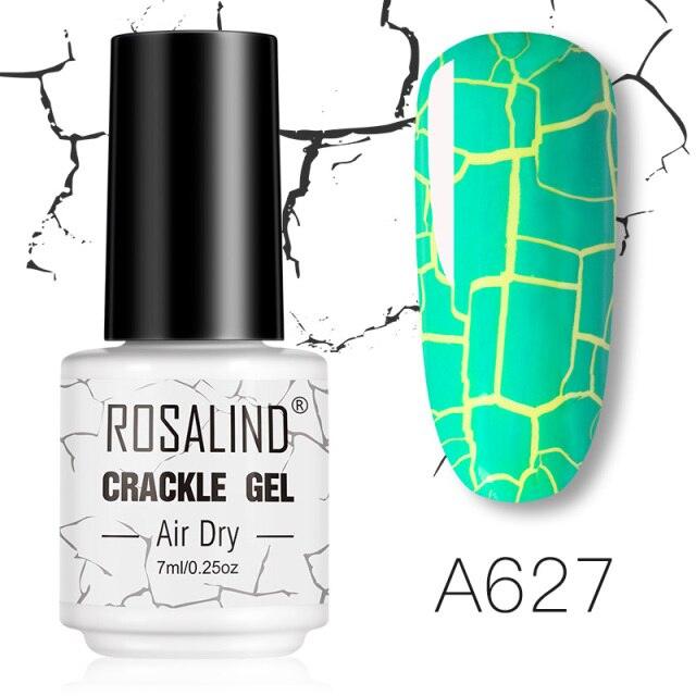 Esmalte de Uñas UV Gel de Secado Rápido Premium - Diseño Agrietado Multicolor