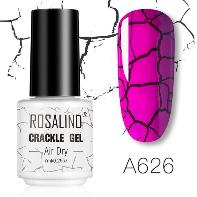Esmalte de Uñas UV Gel de Secado Rápido Premium - Diseño Agrietado Multicolor
