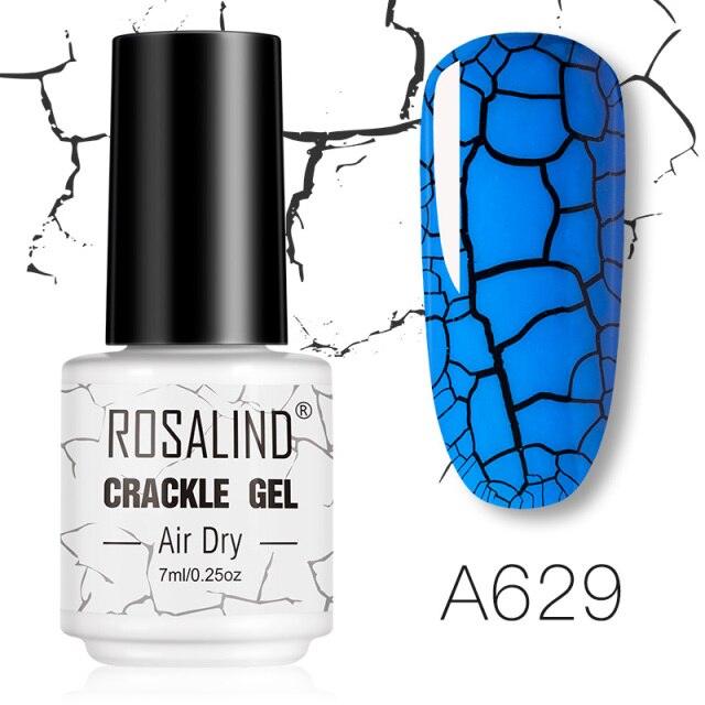Esmalte de Uñas UV Gel de Secado Rápido Premium - Diseño Agrietado Multicolor