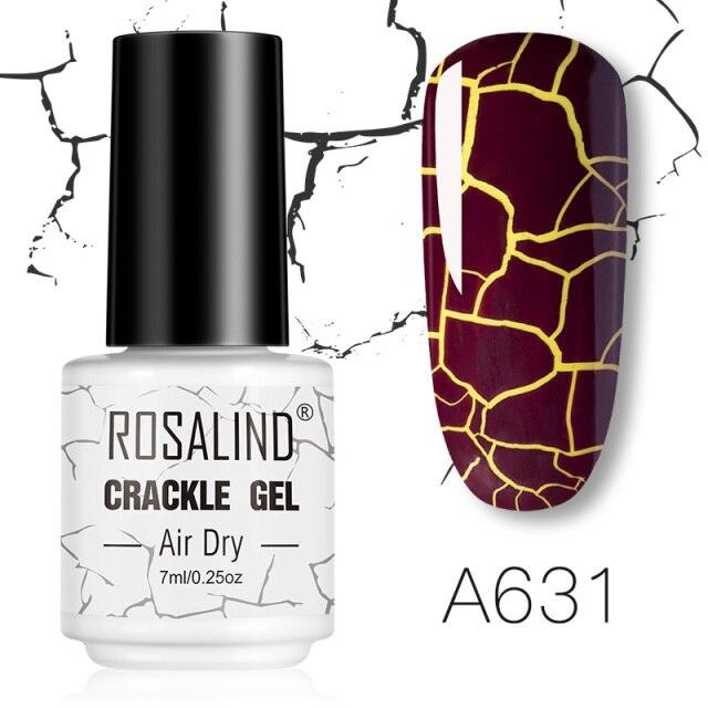 Esmalte de Uñas UV Gel de Secado Rápido Premium - Diseño Agrietado Multicolor