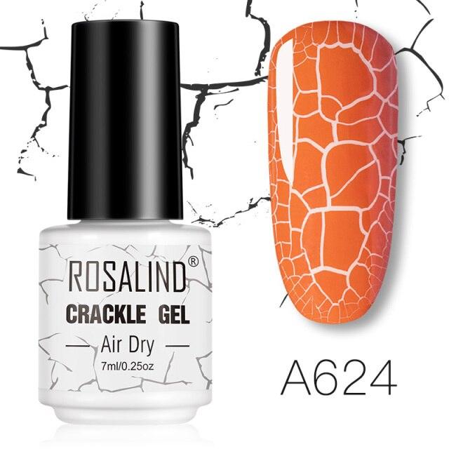 Esmalte de Uñas UV Gel de Secado Rápido Premium - Diseño Agrietado Multicolor