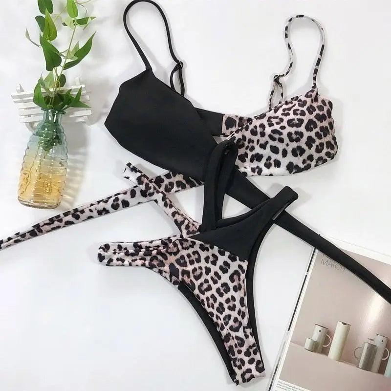Ensemble de bikini taille haute pour femmes - Maillots de bain modernes