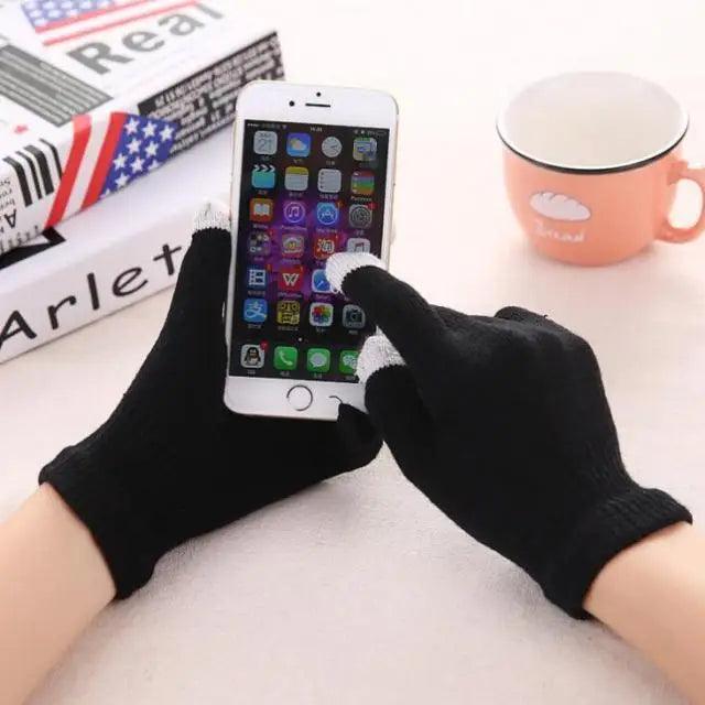 Gants en Laine Tricotés Premium avec Écran Tactile pour l'Hiver