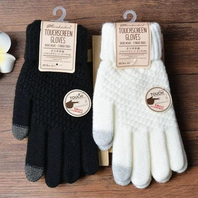 Premium Wool Knitted Touch Screen Gloves for Winter
