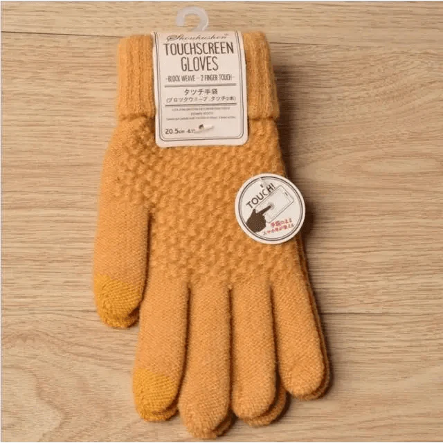 Gants en Laine Tricotés Premium avec Écran Tactile pour l'Hiver