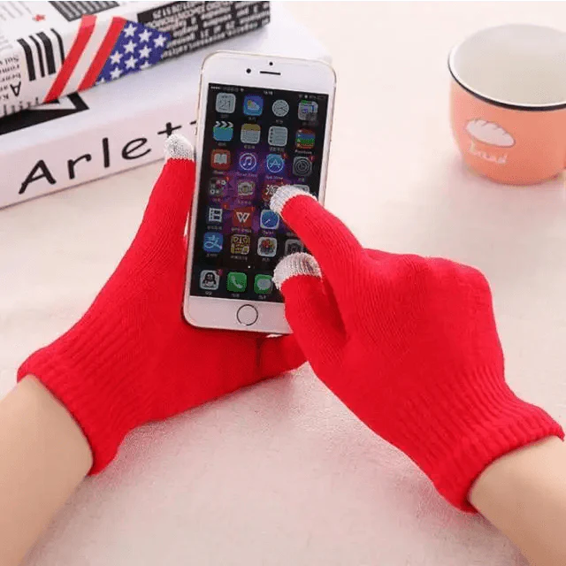 Gants en Laine Tricotés Premium avec Écran Tactile pour l'Hiver