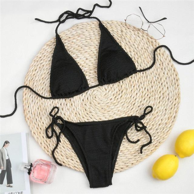 Elegant One-Shoulder Bikini Set for Women