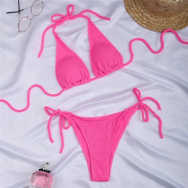 Elegant One-Shoulder Bikini Set for Women