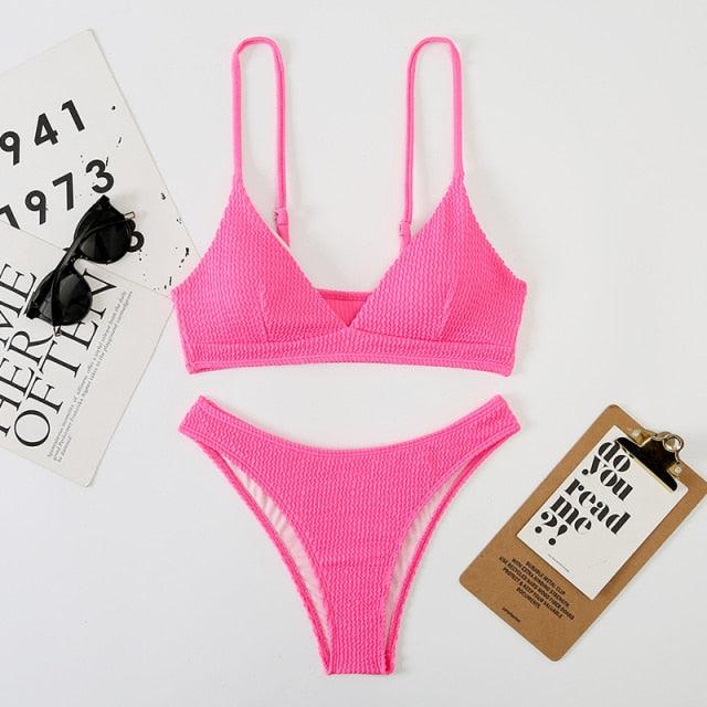 Elegant One-Shoulder Bikini Set for Women