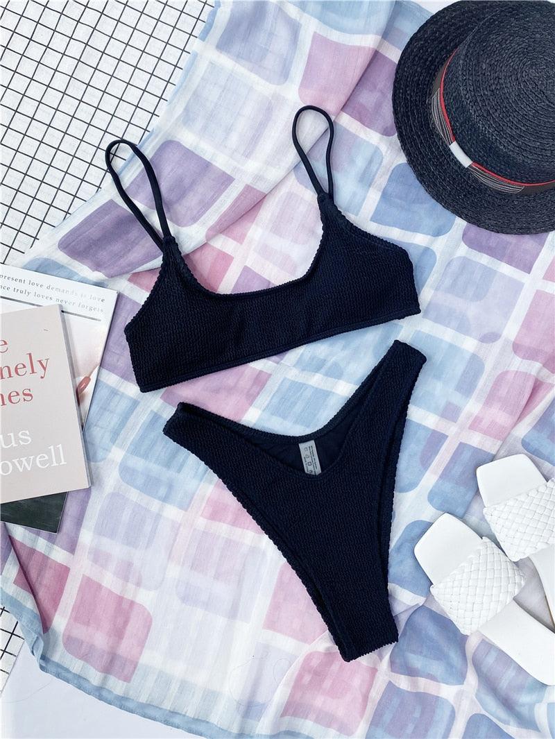 Elegant One-Shoulder Bikini Set for Women
