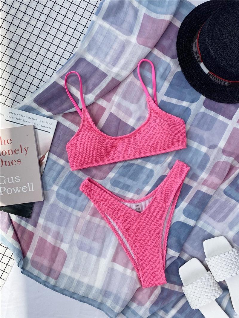Elegant One-Shoulder Bikini Set for Women