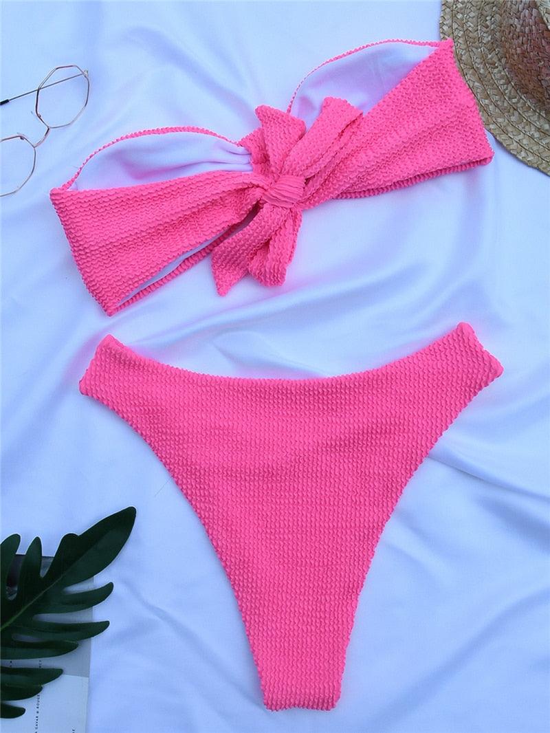 Elegant One-Shoulder Bikini Set for Women