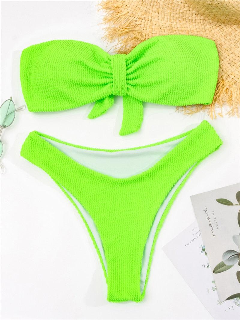 Elegant One-Shoulder Bikini Set for Women