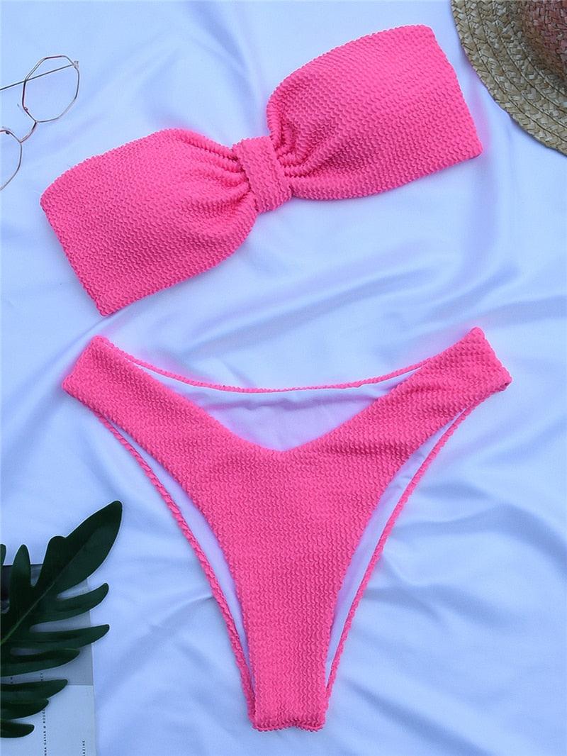 Elegant One-Shoulder Bikini Set for Women