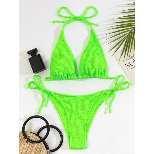 Elegant One-Shoulder Bikini Set for Women