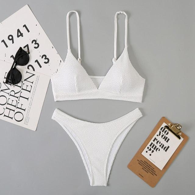 Elegant One-Shoulder Bikini Set for Women